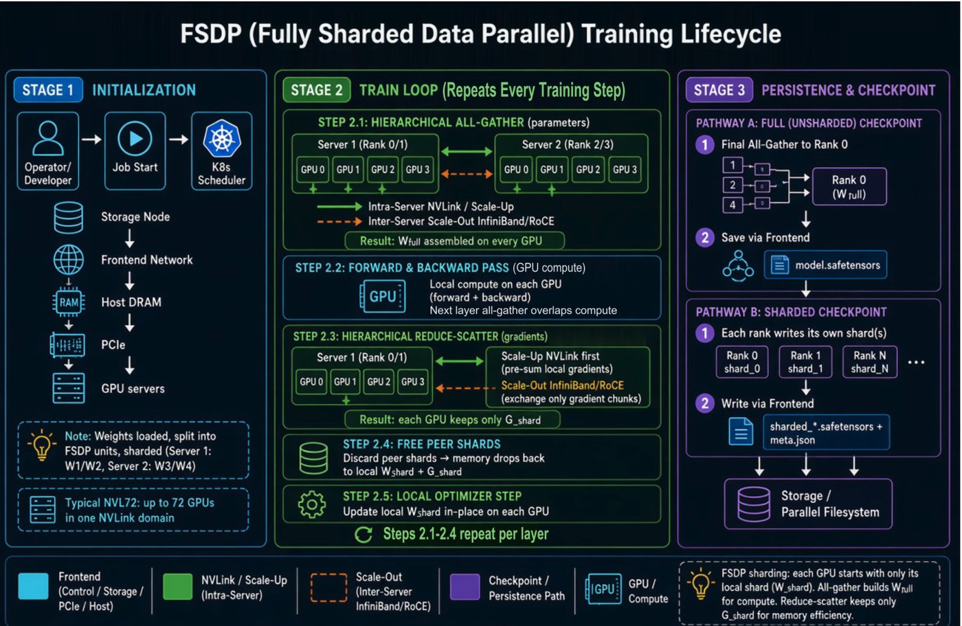 FSDP training lifecycle